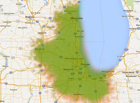 PDV TeamConnect Coverage Map