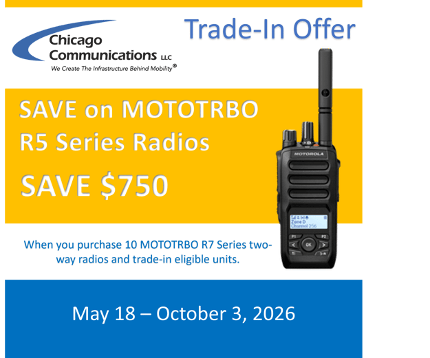 Q2 Promotion Save on MotoTrbo R5 two-way radios