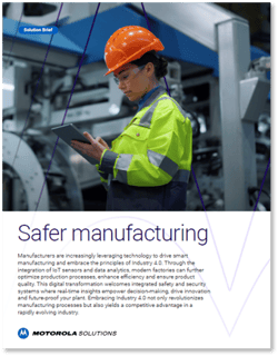 Safer Manufacturing Solution Brief