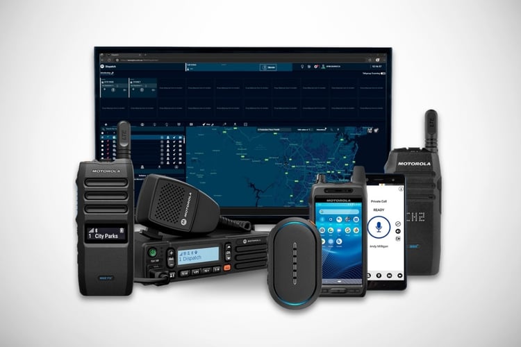 A set of Motorola WAVE PTX devices.