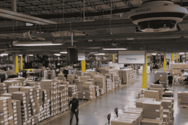 Video surveillance in a warehouse